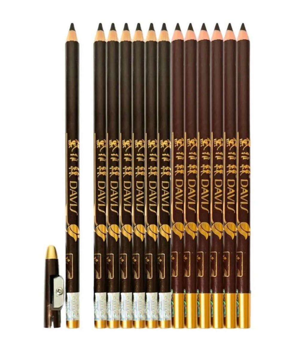 Davis Eyeliner Pencil – Pack of 12 with Sharpener
